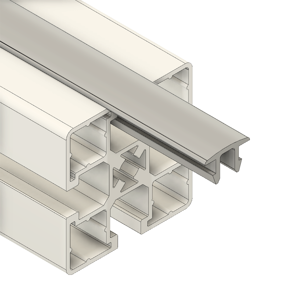 61-060-0 MODULAR SOLUTIONS PVC COVER PROFILE<br>ROUNDED GRAY, 2M